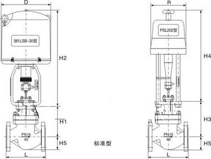 電動(dòng)套筒調(diào)節(jié)閥尺寸圖