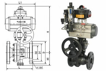 防爆氣動球閥結(jié)構(gòu)圖